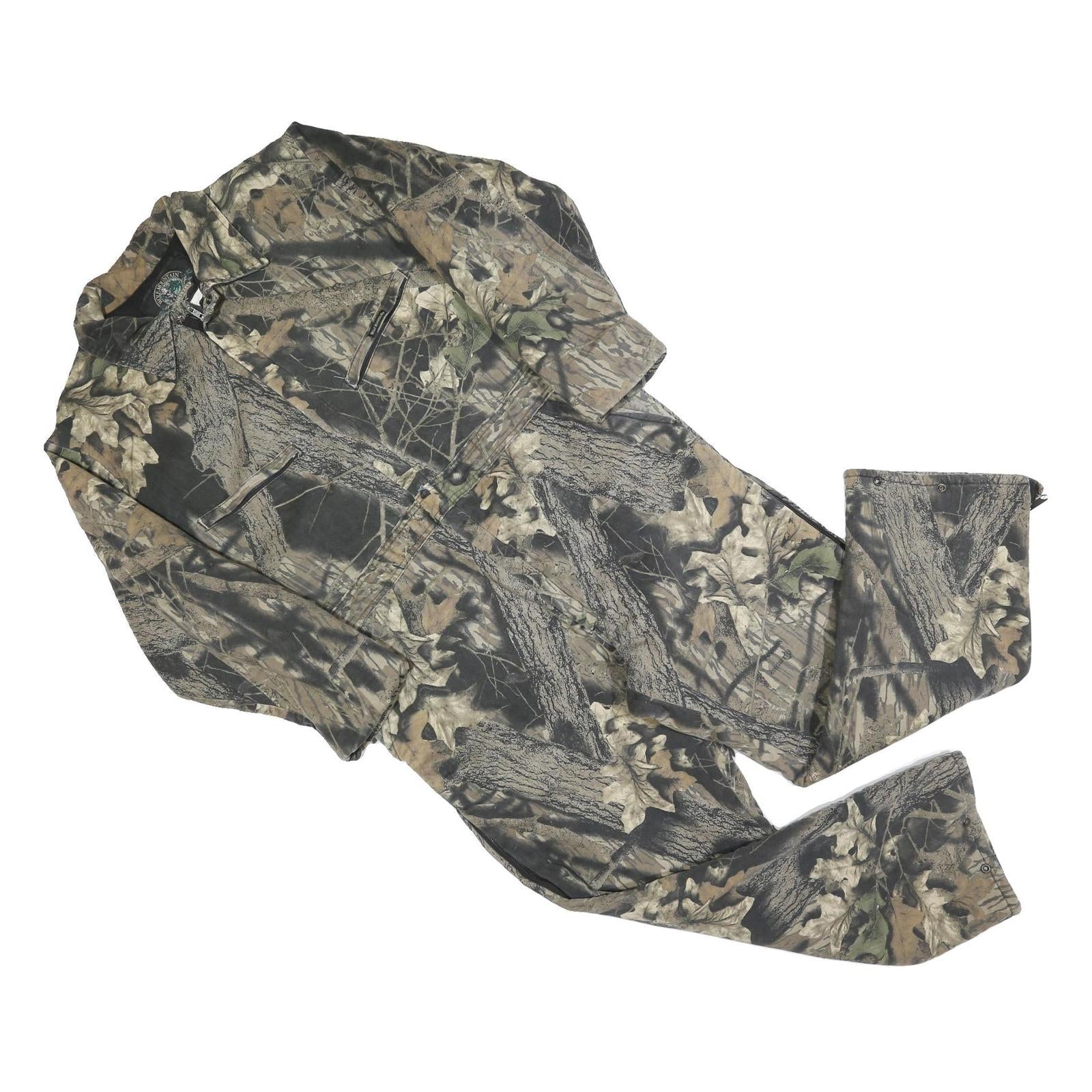 WOLF MOUNTAIN Mens Camouflage Dungarees Regular Fit Polyester Blend L W40 L28