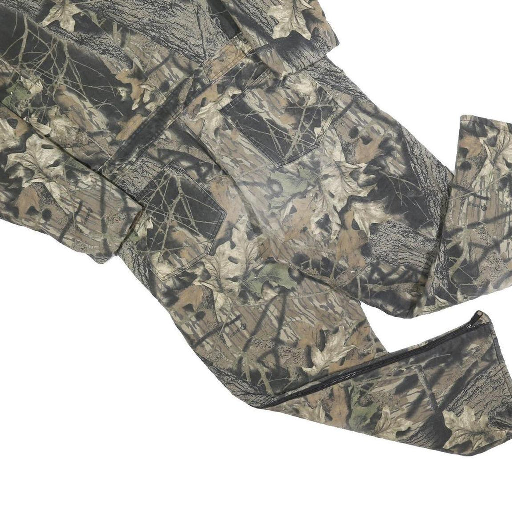 WOLF MOUNTAIN Mens Camouflage Dungarees Regular Fit Polyester Blend L W40 L28