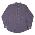 TOMMY HILFIGER GOLF Mens Shirt Blue Check Long Sleeve M