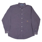TOMMY HILFIGER GOLF Mens Shirt Blue Check Long Sleeve M