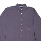 TOMMY HILFIGER GOLF Mens Shirt Blue Check Long Sleeve M