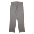 GO WEST Mens Cotton Blend Grey Regular Tapered Trousers W31 L30 Casual Smart