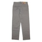 GO WEST Mens Cotton Blend Grey Regular Tapered Trousers W31 L30 Casual Smart