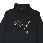 PUMA Womens Black Cotton Blend Pullover Sweatshirt 2XL High Neck Logo