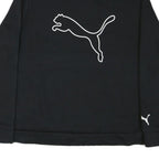 PUMA Womens Black Cotton Blend Pullover Sweatshirt 2XL High Neck Logo