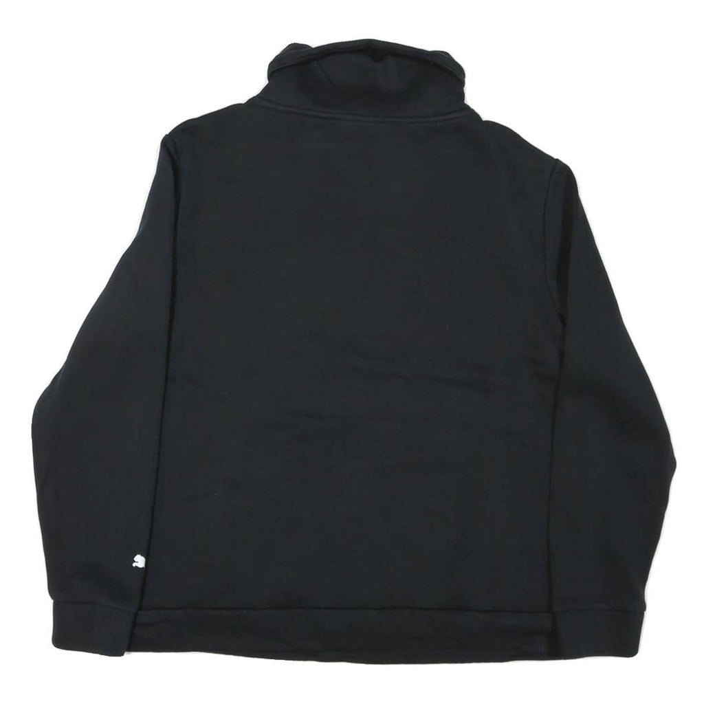 PUMA Womens Black Cotton Blend Pullover Sweatshirt 2XL High Neck Logo