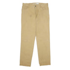CARHARTT Mens Cotton Blend Beige Relaxed Straight Trousers W36 L34 Workwear Zip