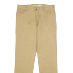 CARHARTT Mens Cotton Blend Beige Relaxed Straight Trousers W36 L34 Workwear Zip
