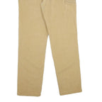 CARHARTT Mens Cotton Blend Beige Relaxed Straight Trousers W36 L34 Workwear Zip