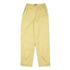 RUKKA Mens Relaxed Yellow Polyester Blend Drawstring Trousers W24 L30 Casual
