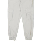 ZARA Mens Polyester Blend Light Grey Relaxed Cargo Jogger Trousers W30 L27