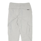 ZARA Mens Polyester Blend Light Grey Relaxed Cargo Jogger Trousers W30 L27