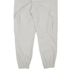 ZARA Mens Polyester Blend Light Grey Relaxed Cargo Jogger Trousers W30 L27