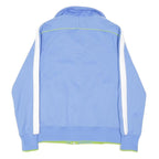 NIKE Womens Blue & White Track Jacket L Polyester Blend Zip Sportswear Active