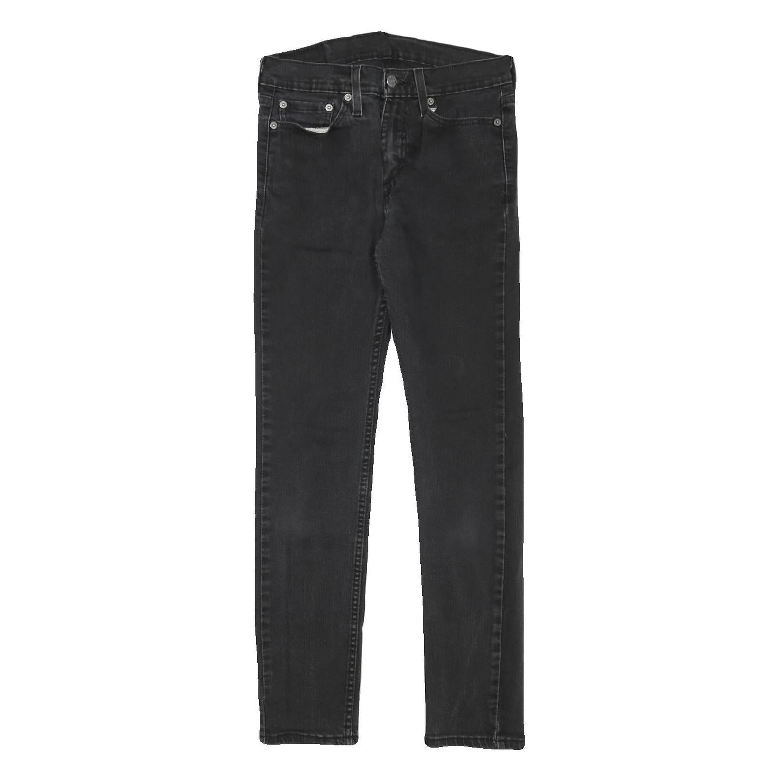 LEVI'S 510 Mens Jeans Black Slim Skinny Denim W26 L27 Zip