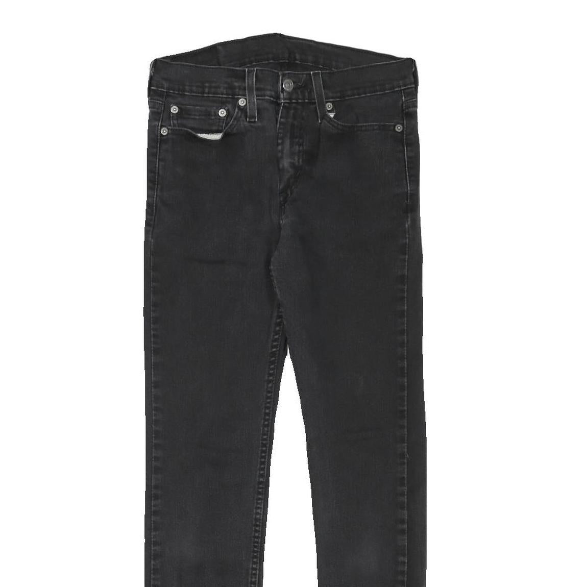 LEVI'S 510 Mens Jeans Black Slim Skinny Denim W26 L27 Zip