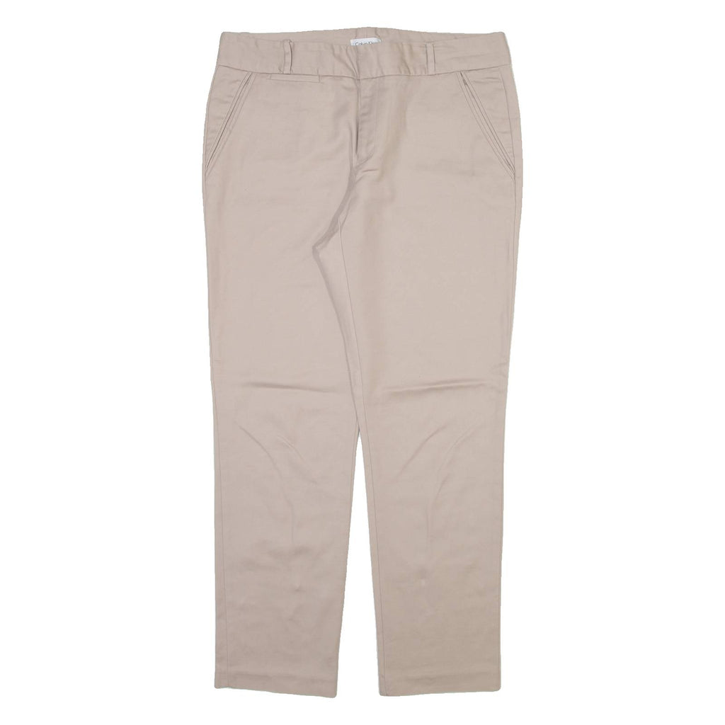 CALVIN KLEIN Womens Trousers Beige Regular Tapered W32 L28