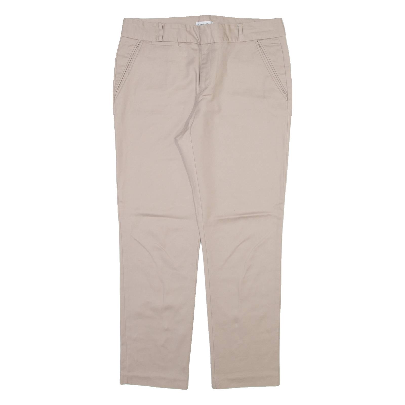 CALVIN KLEIN Womens Trousers Beige Regular Tapered W32 L28