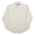 NAUTICA Mens Beige & Brown Check Shirt XL Button Down Cotton Blend Long Sleeve