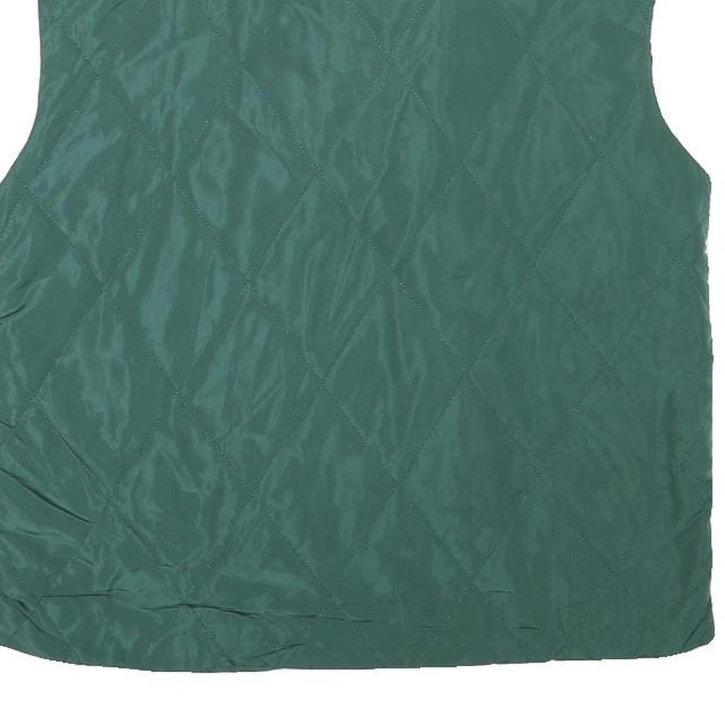 SUPERDOWN Womens Green Quilted Zip Jacket XS Polyester Blend Sleeveless