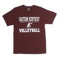 CHAMPION Mens Maroon Eastern Kentucky University Volleyball T-Shirt M Short