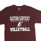 CHAMPION Mens Maroon Eastern Kentucky University Volleyball T-Shirt M Short