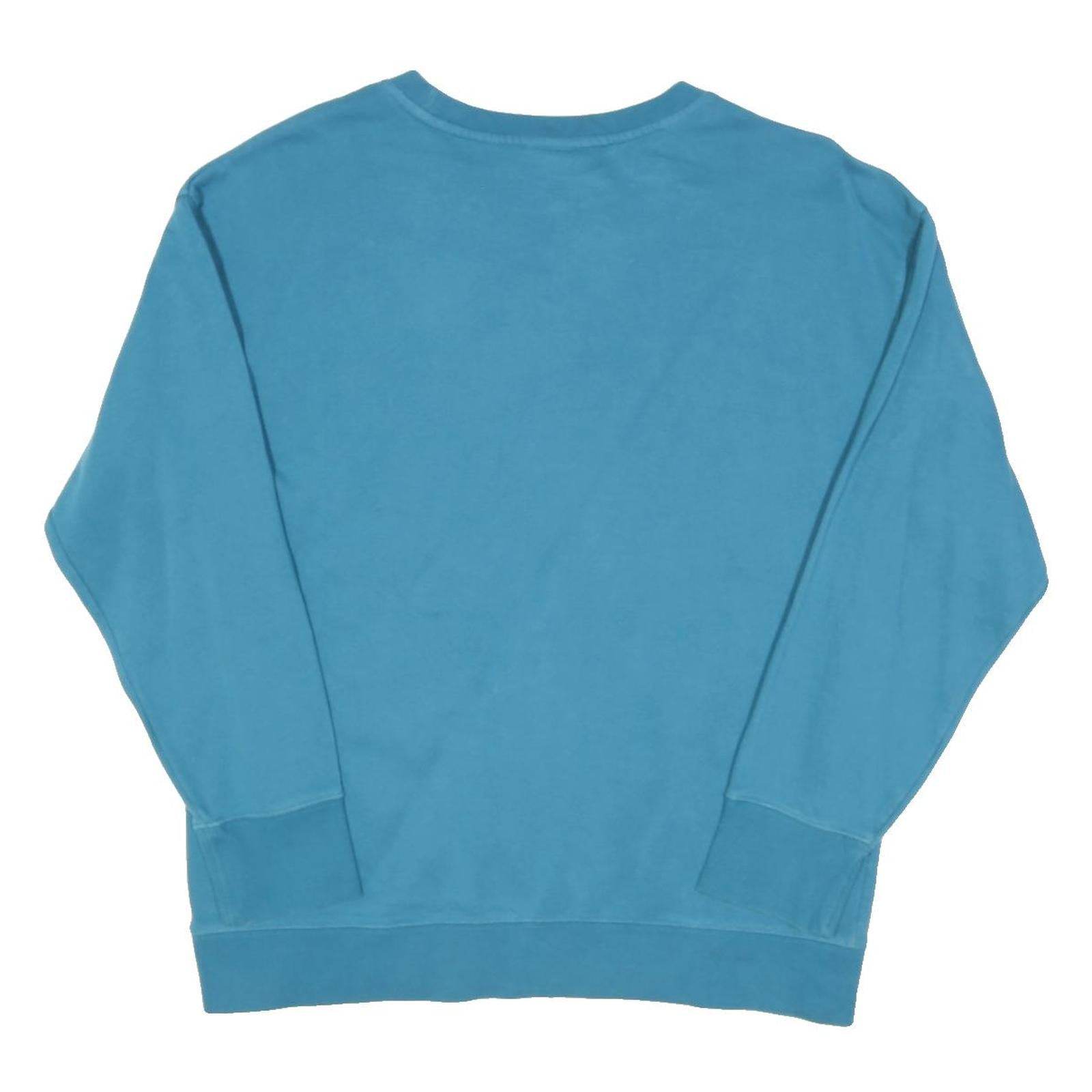 NIKE Boys Blue Crew Neck XL Sweatshirt Cotton Blend Logo Casual Pullover