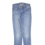 LEVI'S 721 Womens Jeans Blue Slim Skinny Denim Light W25 L29 Stretch Zip
