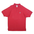 ADIDAS Mens Red Cotton Blend Short Sleeve Polo Shirt M Branded Logo Casual