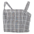 HOLLISTER Womens Cropped Vest Black Check XS