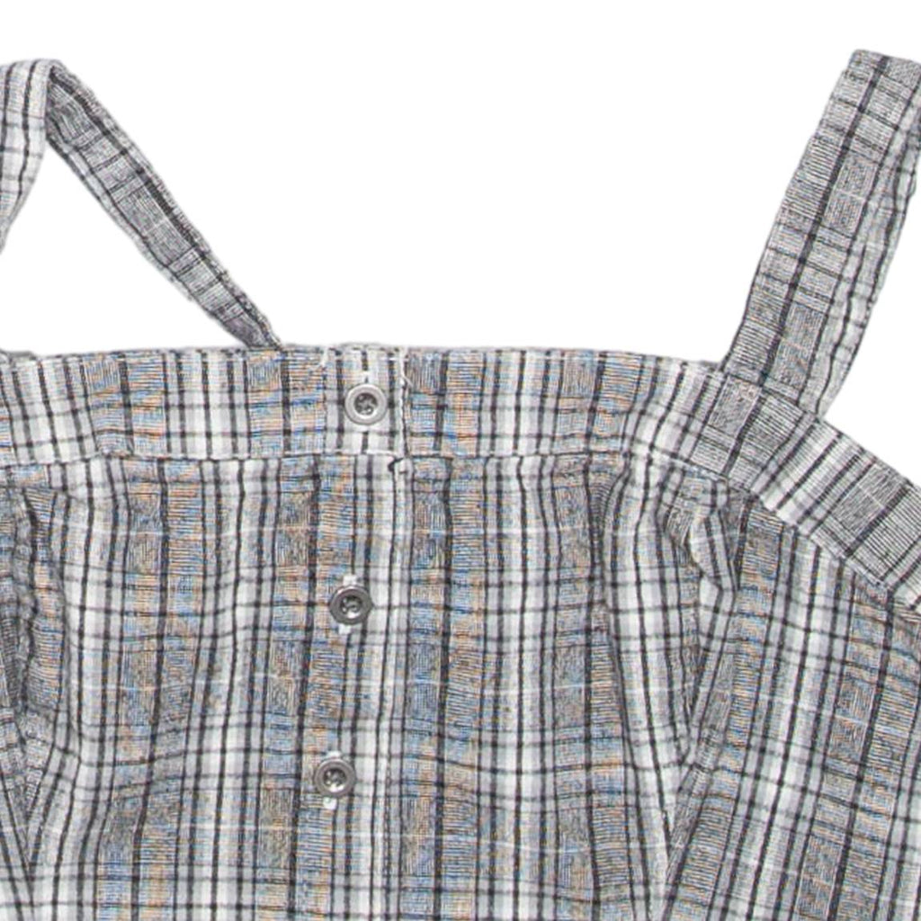 HOLLISTER Womens Cropped Vest Black Check XS