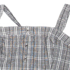HOLLISTER Womens Cropped Vest Black Check XS