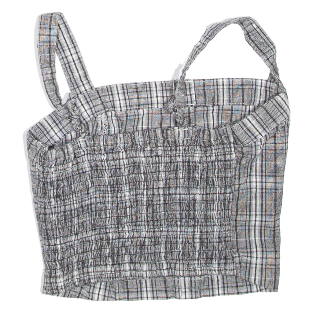 HOLLISTER Womens Cropped Vest Black Check XS