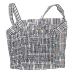 HOLLISTER Womens Cropped Vest Black Check XS