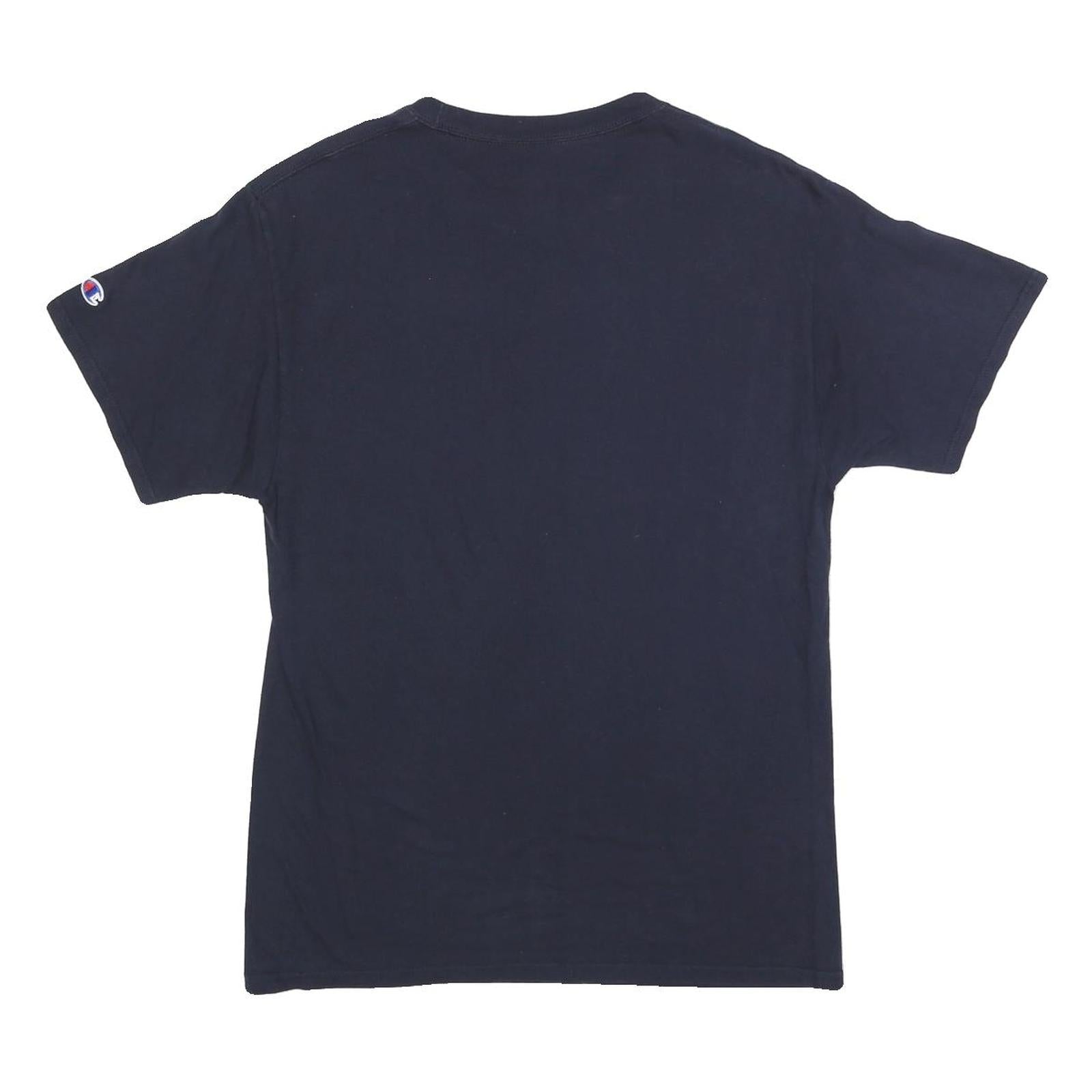 CHAMPION Mens Black LMU Dad Graphic T-Shirt M Short Sleeve Crew Neck Cotton