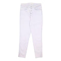 LEVI'S 721 BIG E Womens Jeans White Regular Skinny Denim Medium W28 L26 Button