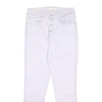 LEVI'S 721 BIG E Womens Jeans White Regular Skinny Denim Medium W28 L26 Button