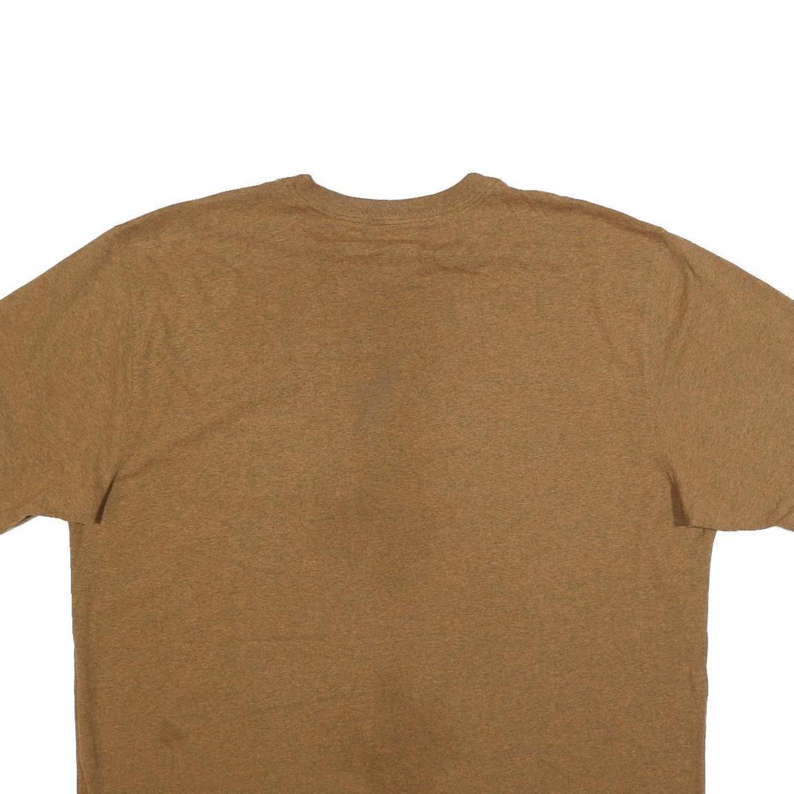 CARHARTT Mens Brown Pocket T-Shirt L Short Sleeve Crew Neck Cotton Blend Classic