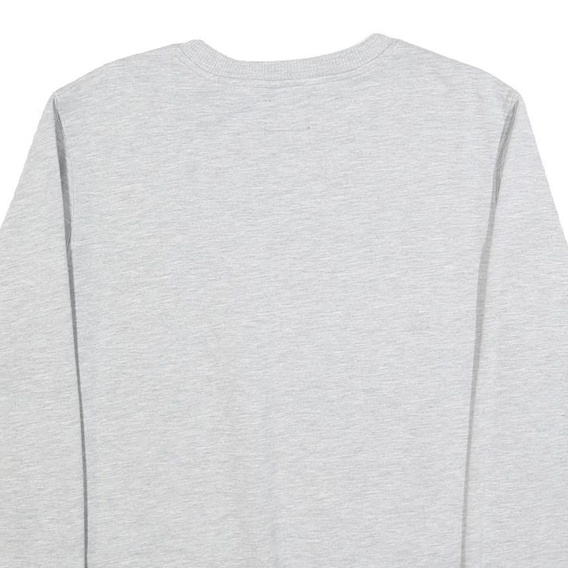 TOMMY JEANS Mens Grey Crew Neck S Sweatshirt Cotton Blend Logo Print