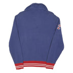 POLO RALPH LAUREN Mens Blue USA 1/4 Zip M Sweatshirt Cotton Blend Sporty Style
