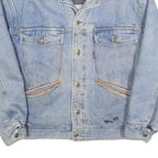 CARRERA Mens Blue Denim Button Jacket M Cotton Blend Plain Vintage Style Large