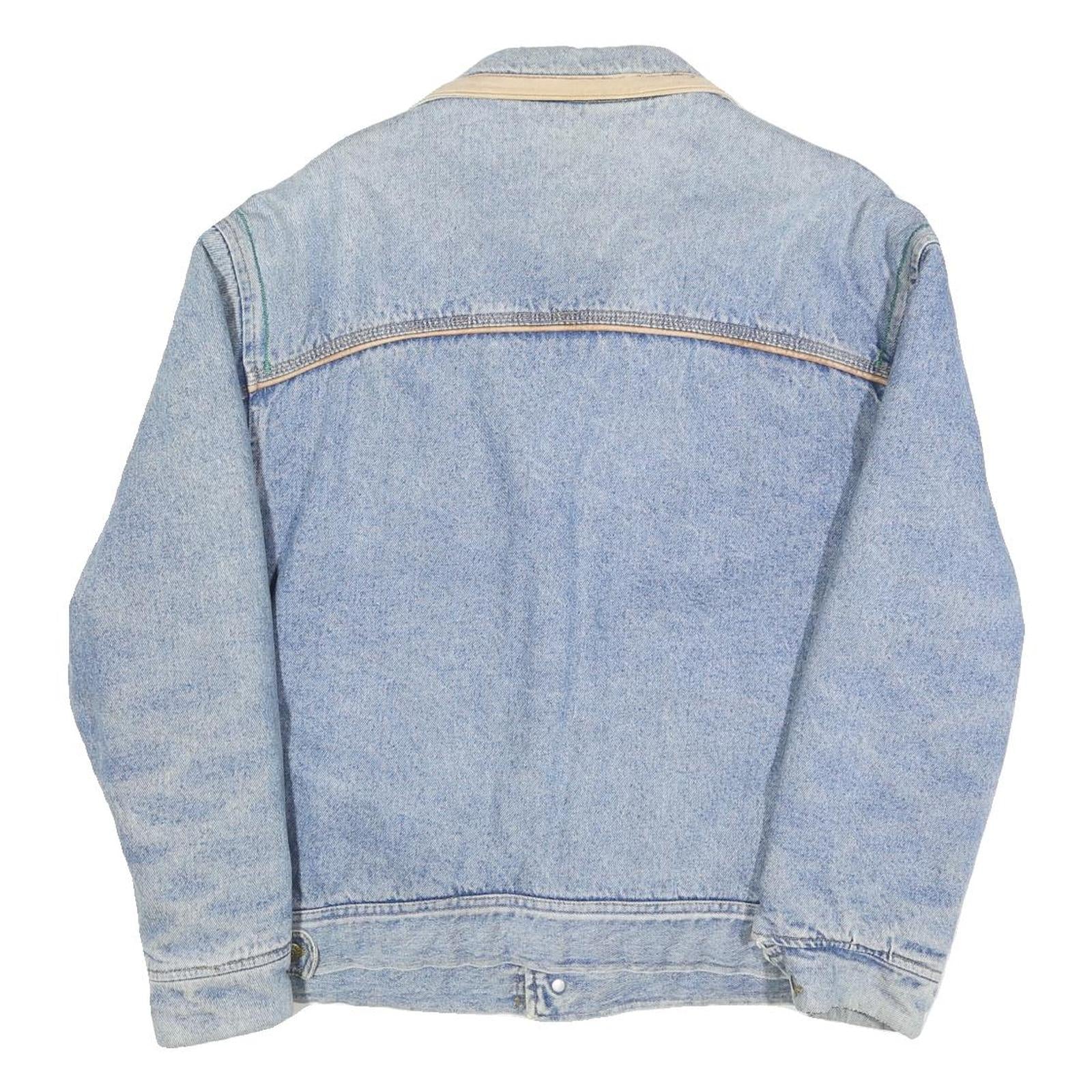 CARRERA Mens Blue Denim Button Jacket M Cotton Blend Plain Vintage Style Large