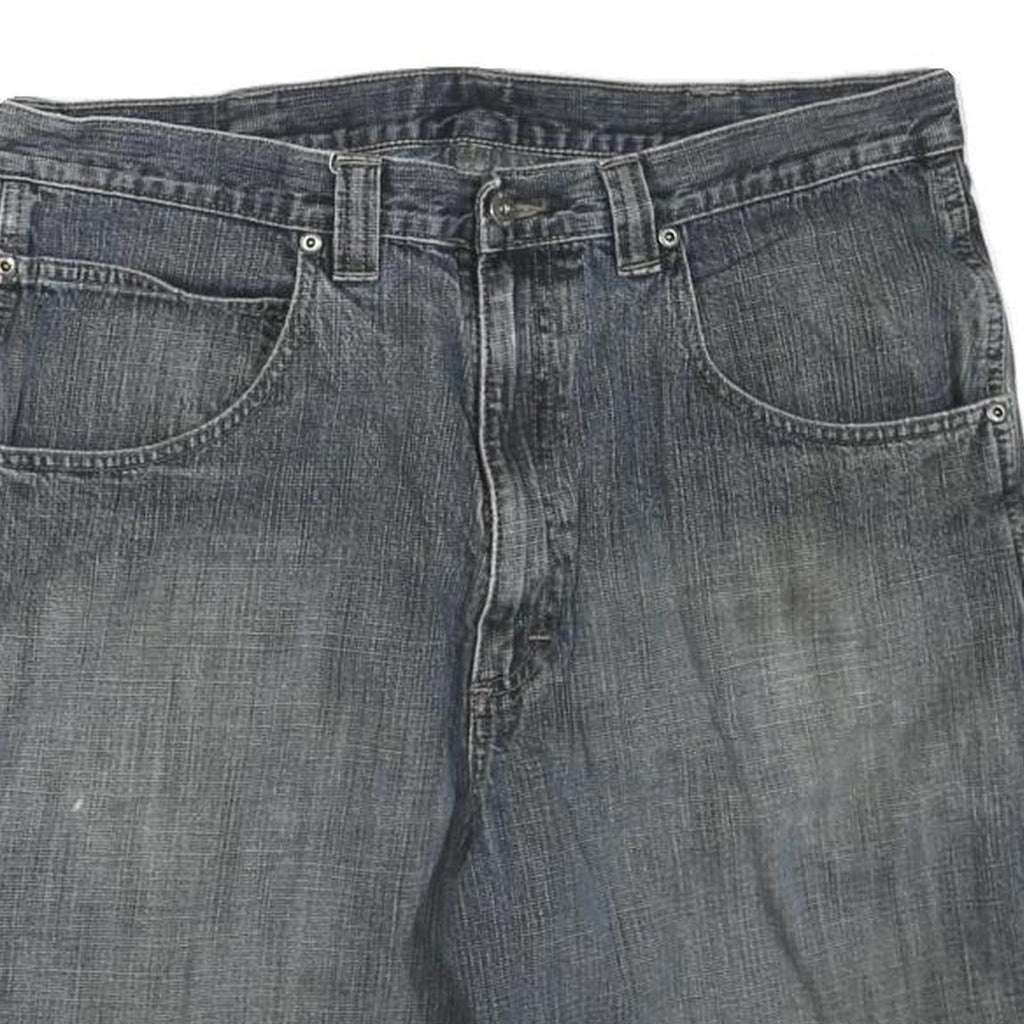 WRANGLER Mens Denim Blue Cargo Shorts L W36 Workwear Cotton Blend