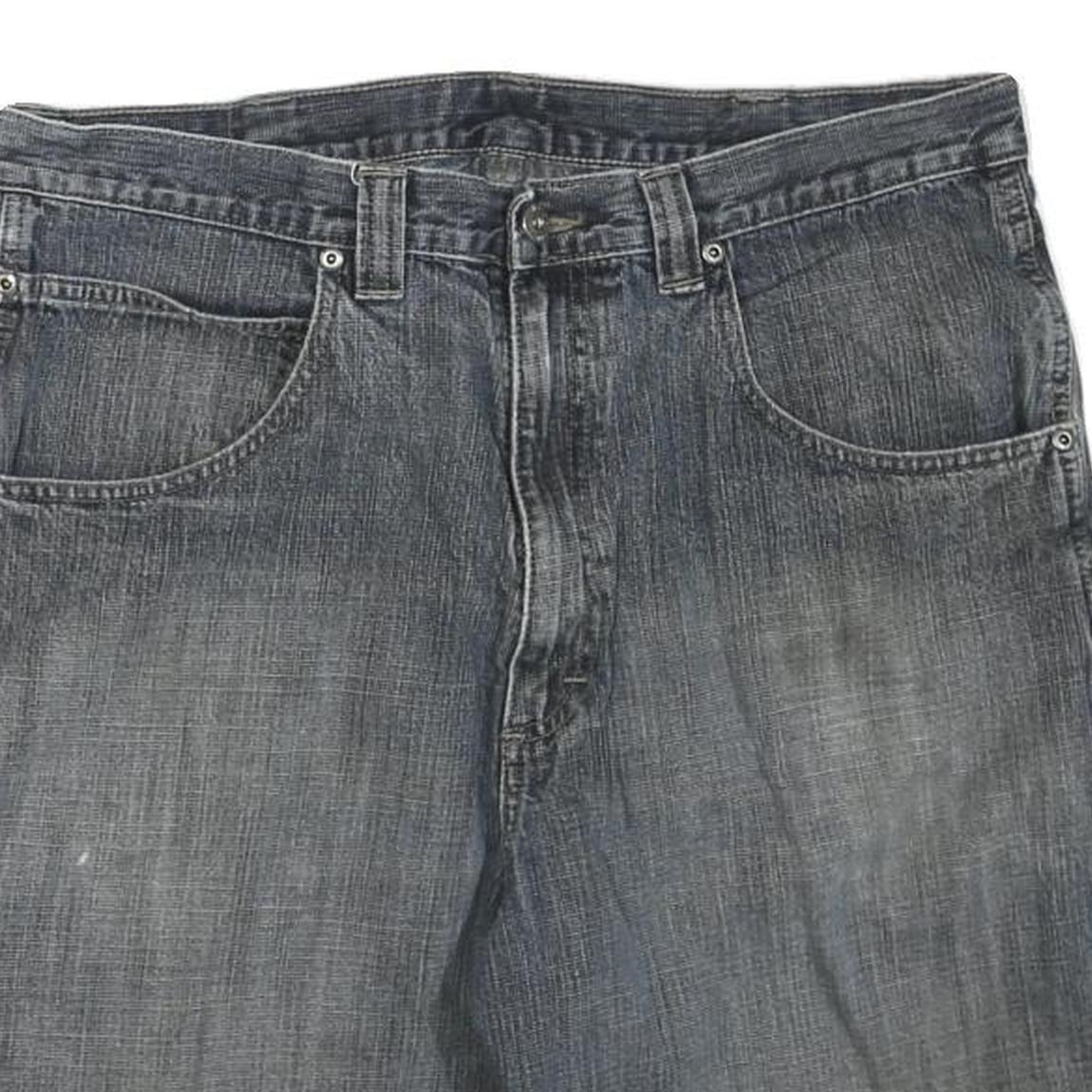 WRANGLER Mens Denim Blue Cargo Shorts L W36 Workwear Cotton Blend