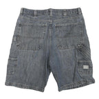 WRANGLER Mens Denim Blue Cargo Shorts L W36 Workwear Cotton Blend