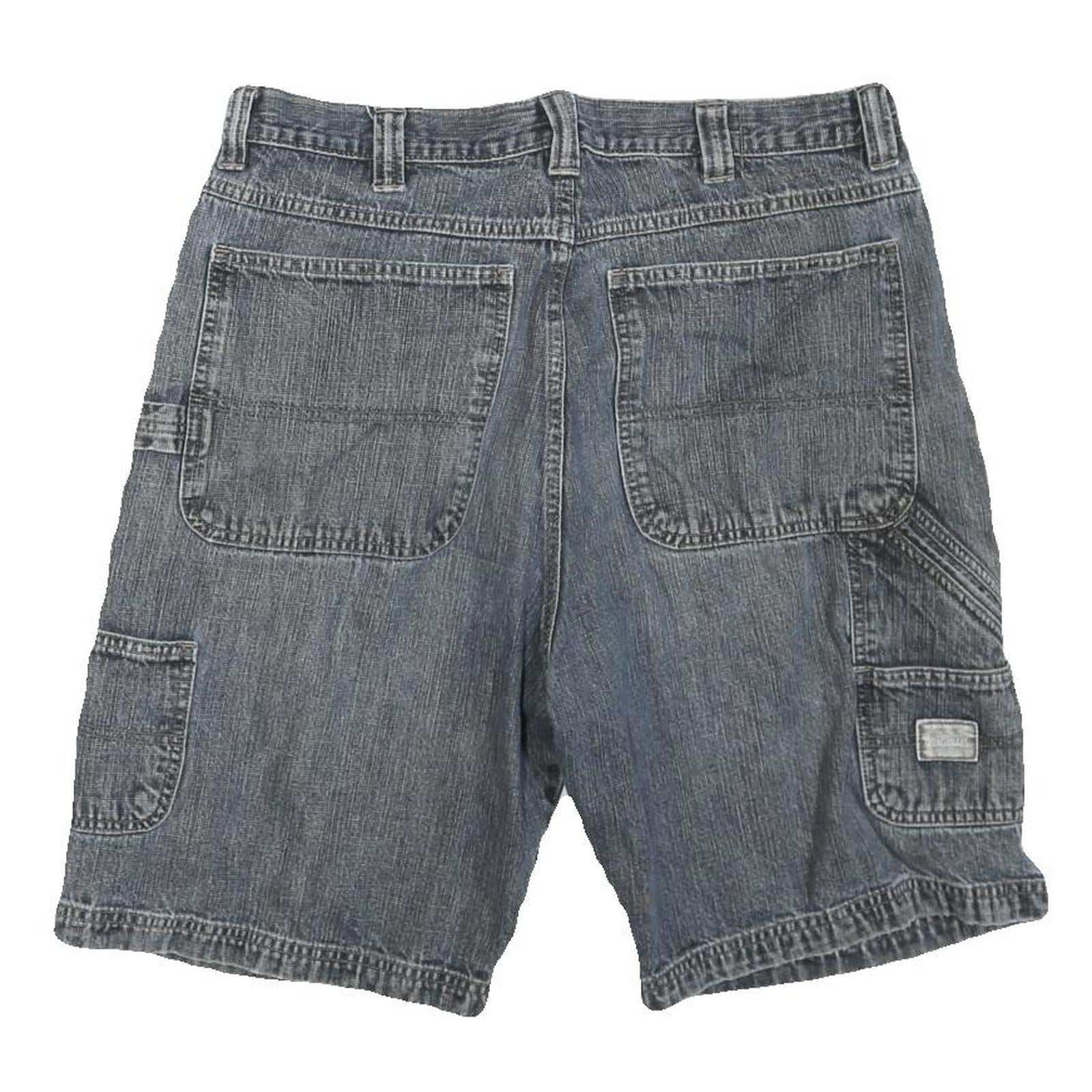 WRANGLER Mens Denim Blue Cargo Shorts L W36 Workwear Cotton Blend