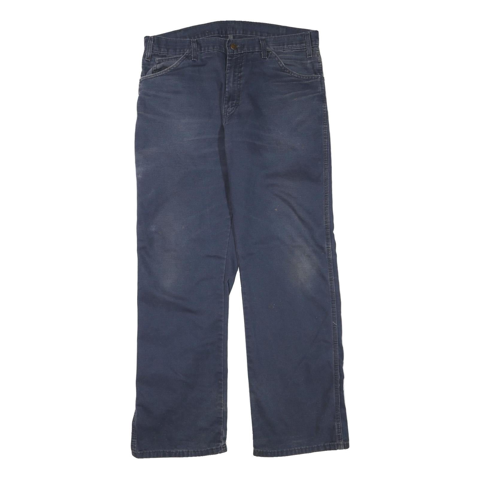 DICKIES Mens Jeans Blue Regular Straight Denim W36 L33 Workwear Durable