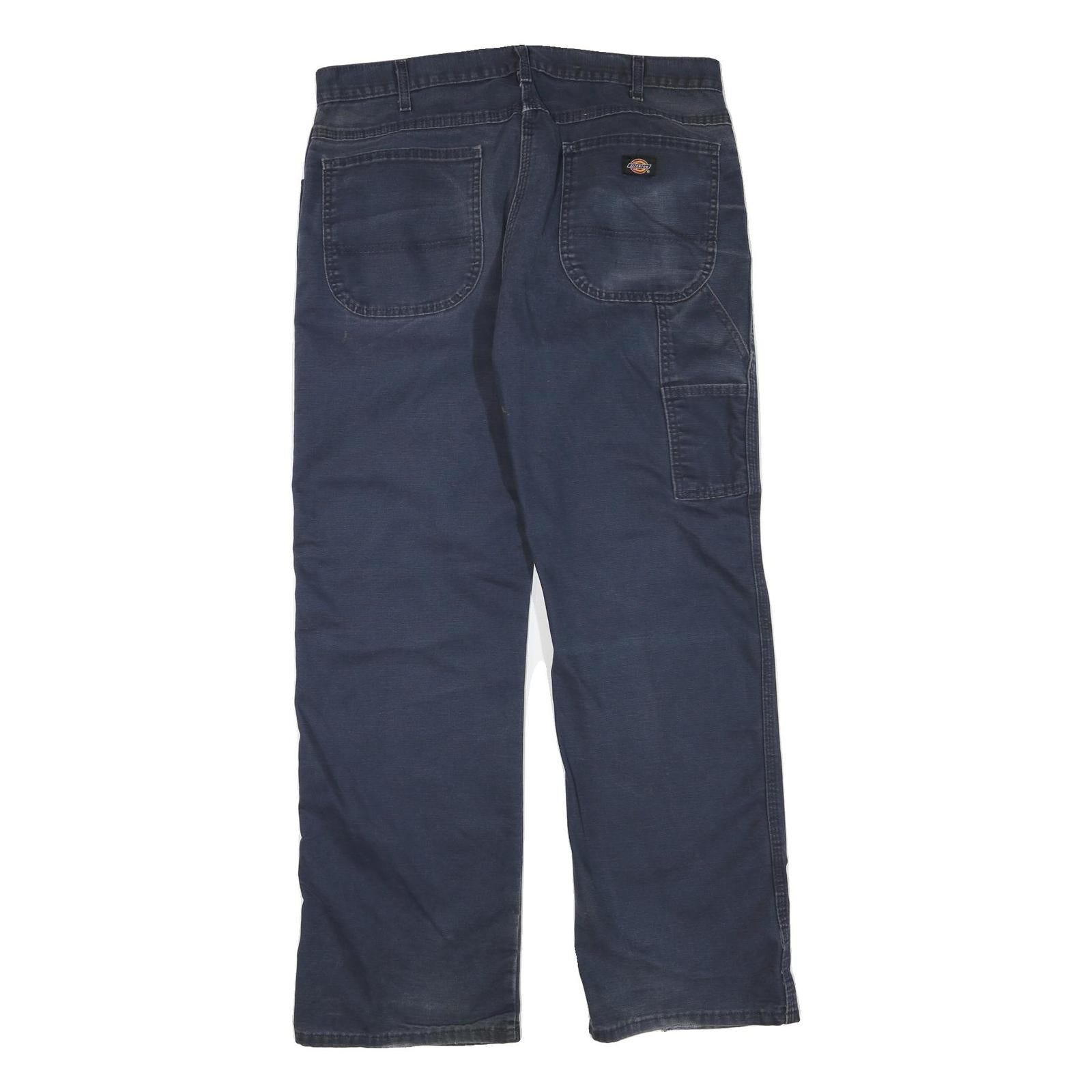 DICKIES Mens Jeans Blue Regular Straight Denim W36 L33 Workwear Durable