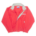 CHAMPION Mesh Lined Mens Rain Jacket Red Nylon 90s Hooded L