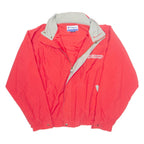 CHAMPION Mesh Lined Mens Rain Jacket Red Nylon 90s Hooded L